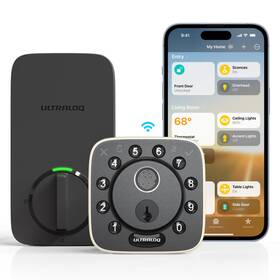 Ultraloq 850061507112 Bolt Fingerprint Smart Lock Works With Apple Homekit Built-in Wifi Keyless E