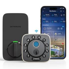 Ultraloq 850061507457 Bolt Fingerprint Smart Lock Built-in Wifi Keyless Entry Biometric Dead