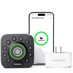 Ultraloq 850770008566 U-bolt Pro Smart Lock With Wifi Bridge 7-in-1 Fingerprint Keyless Entry Door