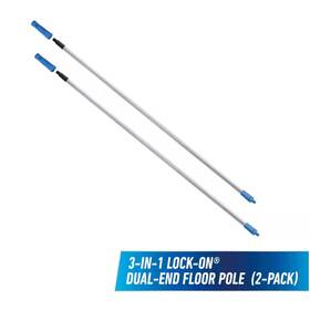 Unger 445029253250 Lock-on 60 Inch Aluminum Dual Ended Pole 2-pack