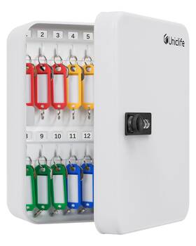 Uniclife Uniclife-368-wt 28-key Steel Key Cabinet With Combination Lock Wall 28 Keys White