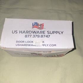 32332 Us Hardware Supply Polished Gold Door Lock Set Adj Backset Ansi 2