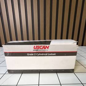 900-802 Uscan Us70p Cylindrical Lockset Stainless Steel Silver Grade 2 2-3/4 In