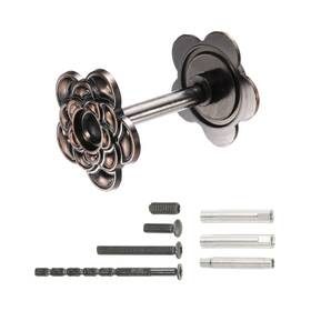 Uxcell 609044033533 1-5/16 Inch Zinc Alloy Flower Door Hole Cover Plate Bronze