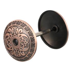 Uxcell 655692711774 Door Hole Cover Plate 2 Inch Zinc Alloy Flower Round Red Patina