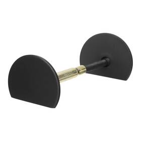 Uxcell 655692711835 Door Hole Cover Plate 1 5/8 Inches Zinc Alloy Semicircle Black