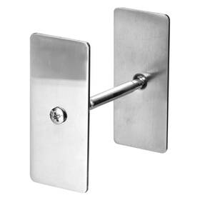 Uxcell 655692711873 Door Hole Cover Plate 3 1/10 Inches Zinc Alloy Cuboid Silver