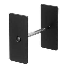 Uxcell 655692711897 Door Hole Cover Plate 2 13/16 Inches Zinc Alloy Cuboid Black