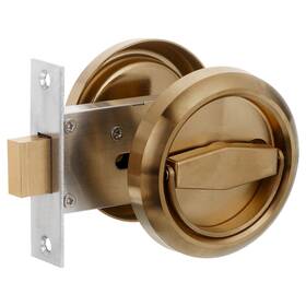Uxcell 655692963203 Round Recessed Door Lock Stainless Steel Hidden Cup Handle Brass