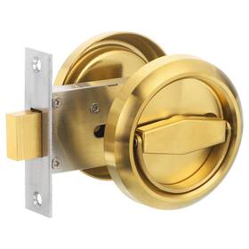 Uxcell 655692963234 Round Recessed Door Lock Stainless Steel Hidden Cup Handle Gold