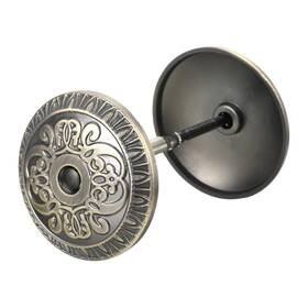 Uxcell 676766641629 Door Hole Cover Plate 2 Inch Zinc Alloy Flower Round Chrome Plated