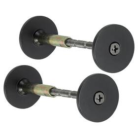 Uxcell 678202387320 2pcs Door Hole Cover Plate 1 3/16 Inch Deadbolt Matte Black