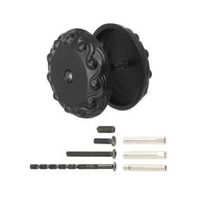 Uxcell 679209294772 Door Knob Hole Cover Plate 2-1/4 Inch Zinc Alloy Vintage Deadbolt Black