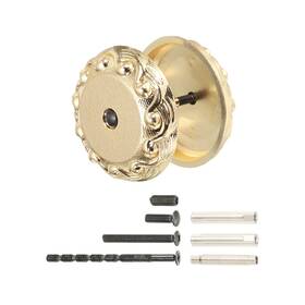 Uxcell 679209294789 Door Knob Hole Cover Plate 2-1/4 Inch Zinc Alloy Vintage Deadbolt Gold
