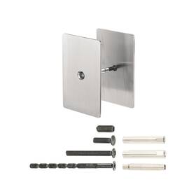 Uxcell 679209295823 Door Knob Hole Cover Plate 3-1/8x2 Inch Stainless Steel Deadbolt Silver