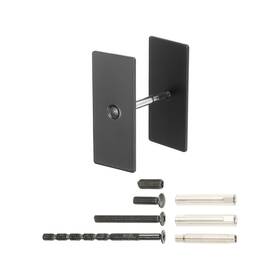 Uxcell 679209295830 Door Hole Cover Plate 2-3/4x1-3/16 Inch Stainless Steel Deadbolt Black