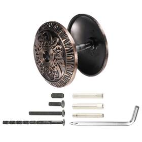 Uxcell 683007205373 2 Inch Zinc Alloy Flower Round Door Hole Cover Plate Bronze