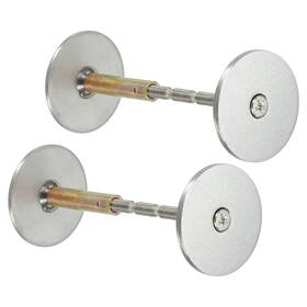 Uxcell 724117462260 2 Pack Door Hole Cover Plate 1 9/16 Inch Deadbolt Brushed Satin Nickel