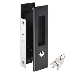 Uxcell 726215507416 Sliding Door Lock Invisible Recessed Handle Latch Privacy Pocket Hardware Black