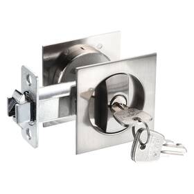 Uxcell 726215768589 Square Pocket Door Lock Invisible Recessed Handle Latch Entry Privacy