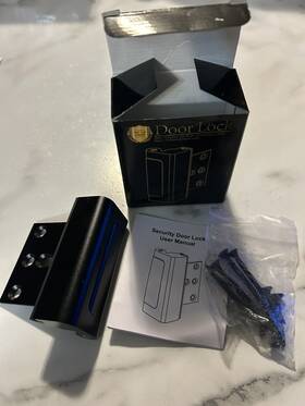 Uxcell 747100920424 800 Lb Home Security Door Lock Childproof Reinforced 3 Inch Stop New