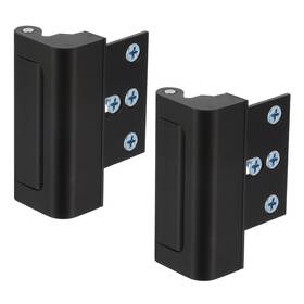 Uxcell 766549759396 2pcs Home Security Door Lock Reinforcement 3 Inch Stop Withstand 800lbs