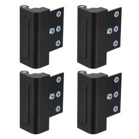 Uxcell 766549759419 4pcs Home Security Door Lock Reinforcement 3 Inch Stop Withstand 800lbs