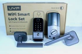 M4-bf Uyf M4-b4 Wifi Smart Lock Deadbolt W Handles Fingerprint Auto N Bluetooth
