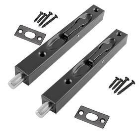 V-corme 710373761292 2-pack 304 Stainless Steel 6 Inch 15cm Security Door Bolt Latch Double Doo