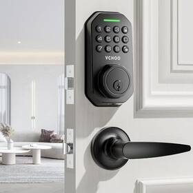 Vchoo 768510775923 Keyless Entry Door Lock Deadbolt With Handle Set Smart Locks For Front