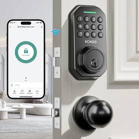 Sl02-a Vchoo Keyless Entry Door Lock With Handle Wi-fi Locks For Front Anti-peep
