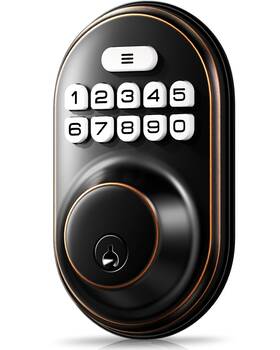Veise 008678945715 Keyless Entry Door Lock Electronic Keypad Deadbolt Auto - Bronze