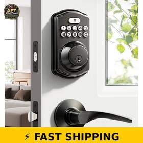 Veise 717701897623 Keyless Entry Door Lock - Electronic Keypad Deadbolt Black