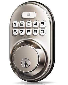 Veise 975331680044 Keyless Entry Door Lock Electronic Keypad Deadbolt Keyed Auto Anti