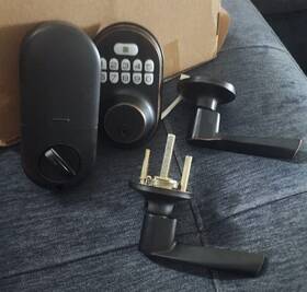 Veise 975331680068 Keyless Entry Door Lock With 2 Lever Handles - Electronic Keypad Deadb