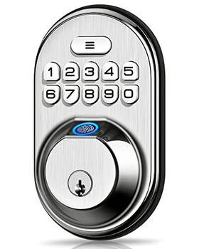 Veise 975331680150 Fingerprint Door Lock Keyless Entry Keypad Deadbolt With 20