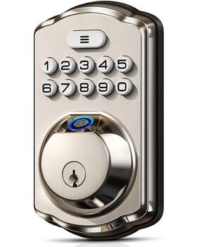 Veise 975331680174 Fingerprint Door Lock Keyless Entry Electronic Keypad Deadb