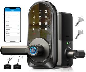 Veise 975331680396 Smart Lock Keyless Entry Door With Handle App Control Fingerpr Inch