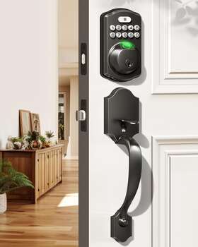 Veise 975331680440 Fingerprint Door Lock Set Keyless Entry Front Handle S