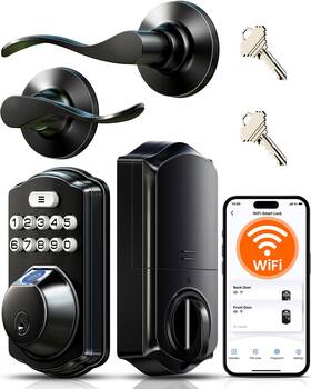 Ve012wb Veise 975331687210 Wifi Fingerprint Smart Lock With Handle Set Remote App Control