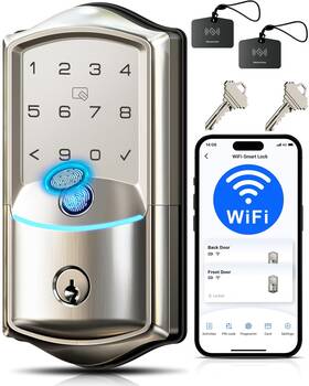 Ve027 Veise 975331687500 Built-in Wi-fi Smart Lock Fingerprint Keyless Entry Front Door L