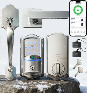 Ve027-h Veise 975331687517 Wifi Fingerprint Smart Deadbolt Lock With Handleset App Remote
