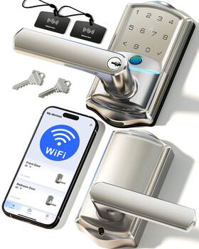 Ve029 Veise 975331687630 Wifi Smart Lever Lock Fingerprint Keyless Entry Door With H