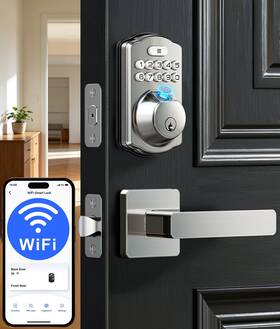 Ve012wl Veise 975331687715 Builtin Wifi Fingerprint Smart Lock With Lever Handle Set App