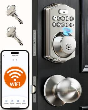 Ve012wk Veise 975331687739 Builtin Wifi Fingerprint Smart Lock With 2 Knobs No Hub Needed