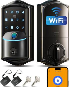 Ve027 Veise 975331688293 Built-in Wi-fi Fingerprint Smart Door Lock App Remote Control No Brid