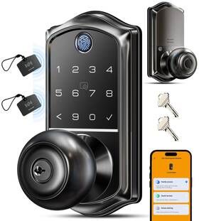 Ve018 Veise 975331688347 Smart Knob Handle Lock - Fingerprint App Control Keyless Entry For Fr