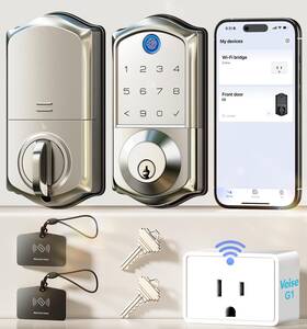 Ve017g Veise 975331688408 Wi-fi Keyless Entry Door Lock With Fingerprint App Remote Control Sm