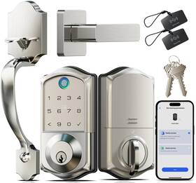 Ve017-h Veise 975331688569 Fingerprint Smart Front Door Lock Set App Control Keyless Entry