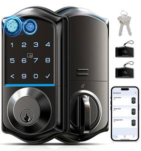 Veise 975331688743 Smart Lock Fingerprint Keyless Entry Door With App Control Elect